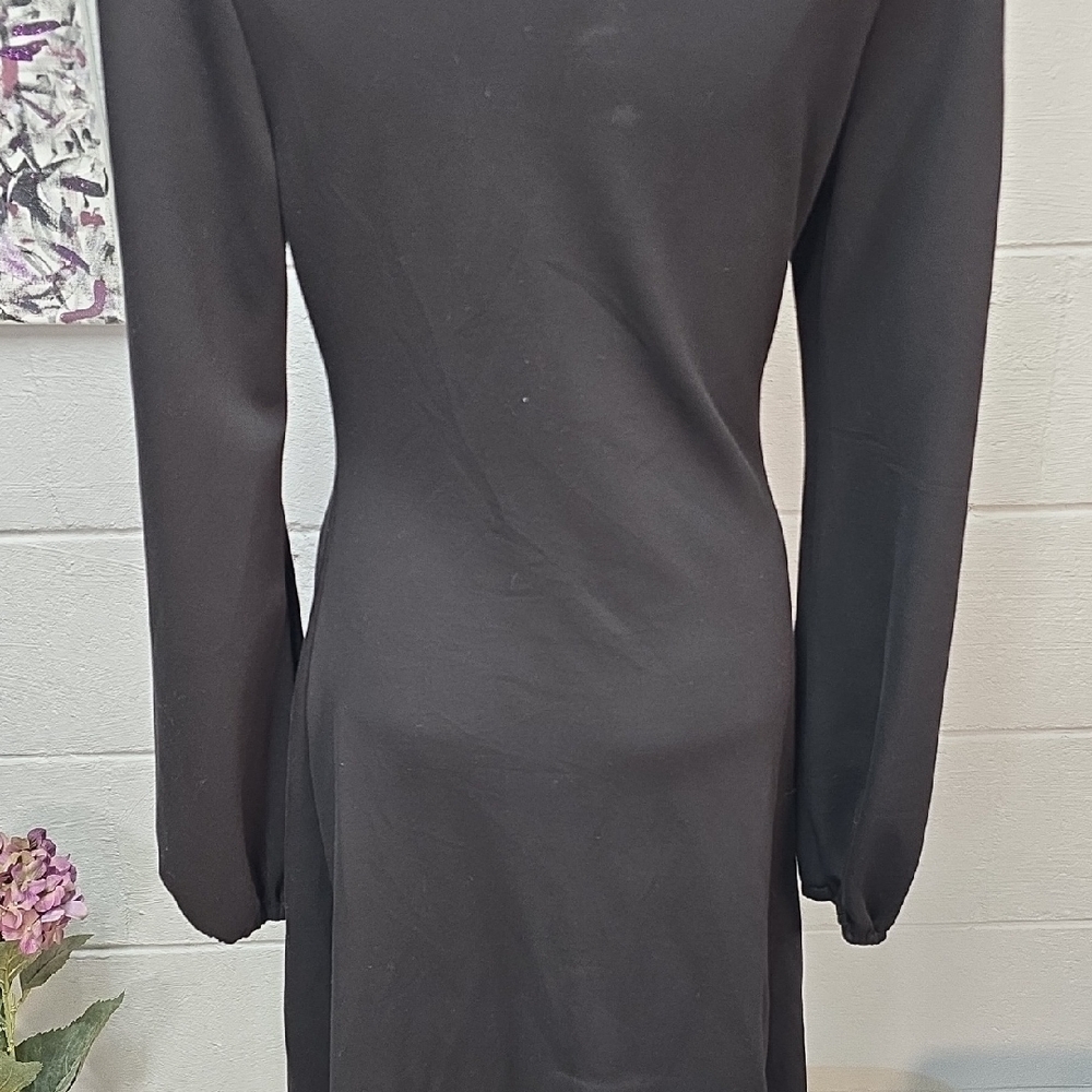 Chic Black Long Sleeve Dress - Picture 8 of 11